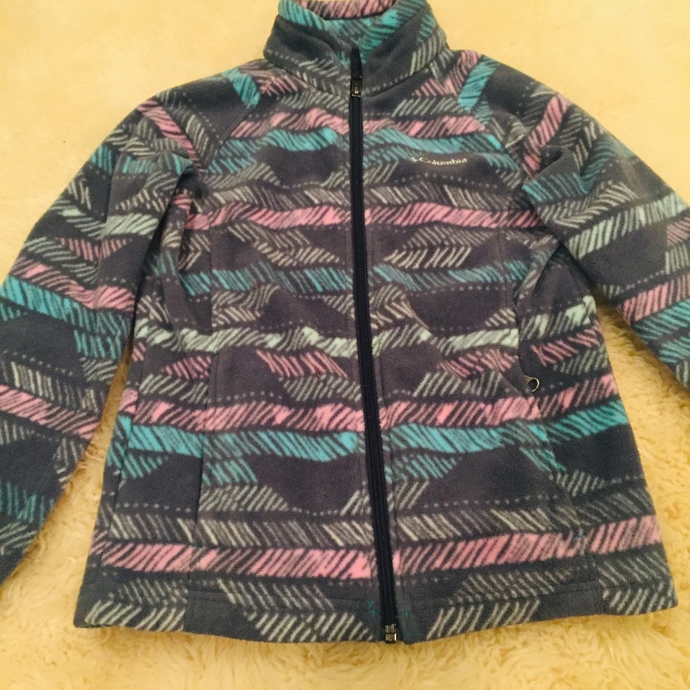Columbia Girls M Fleece Zip-up Collared Jacket